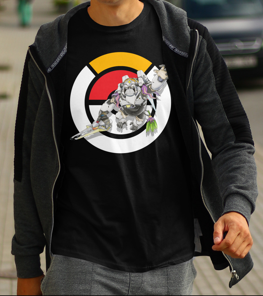 Pokémon Overwatch Crossover Oranguru Winston Pokémon Ball T-Shirt