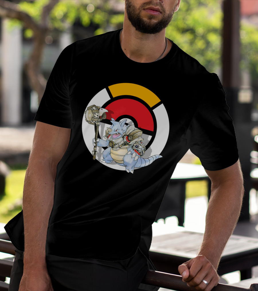 POKEMON X OVER RHYDON X REINHARDT Crossover Fusion With Iconic Elements T-Shirt
