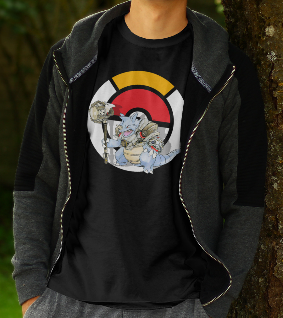 POKEMON X OVER RHYDON X REINHARDT Crossover Fusion With Iconic Elements T-Shirt