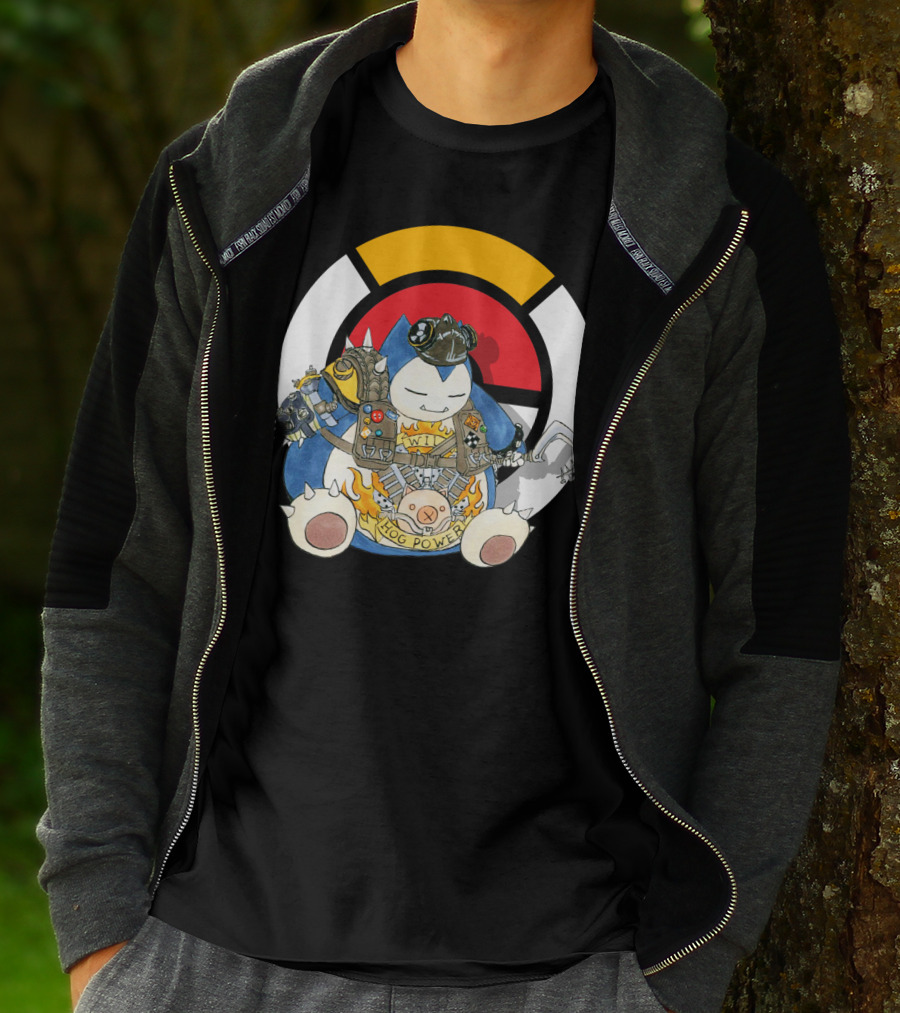 Pokemon Snorlax Hog Power Overwatch Crossover T-Shirt