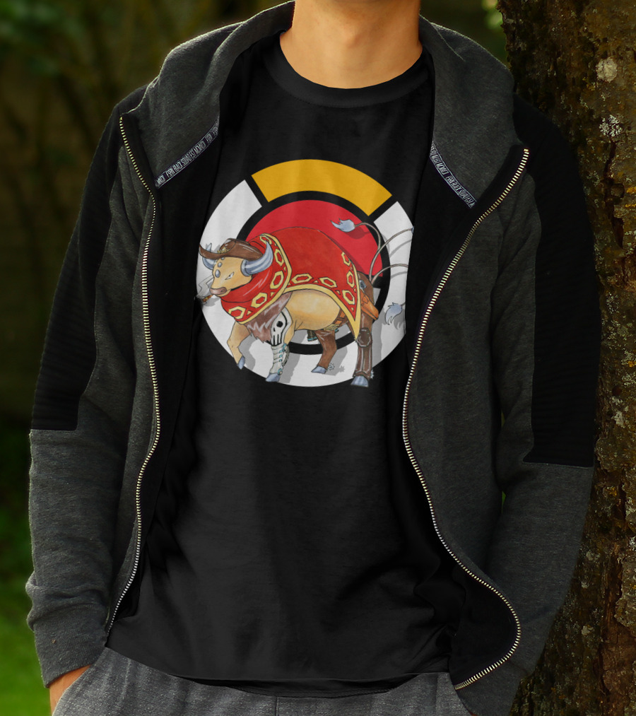 Pokemon X Overwatch Tauros X Mccree Crossover T-Shirt
