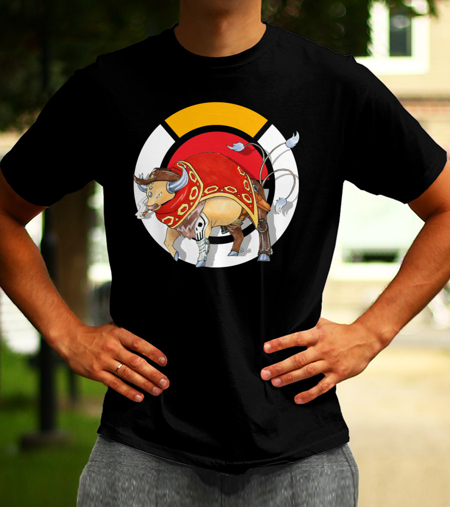 Pokemon X Overwatch Tauros X Mccree Crossover T-Shirt
