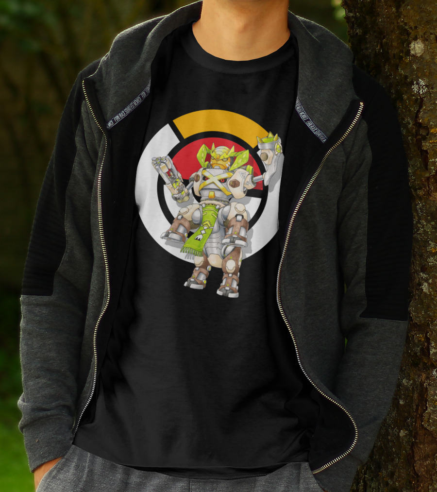 Pokemon X Over Terrakion Metagross Orisa Mecha Crossover T-Shirt