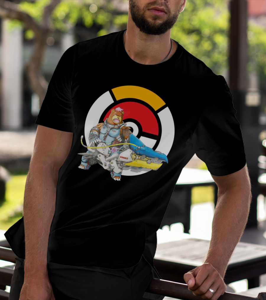 Pokemon X Over Ursaring X Zarya Whale Воина T-Shirt