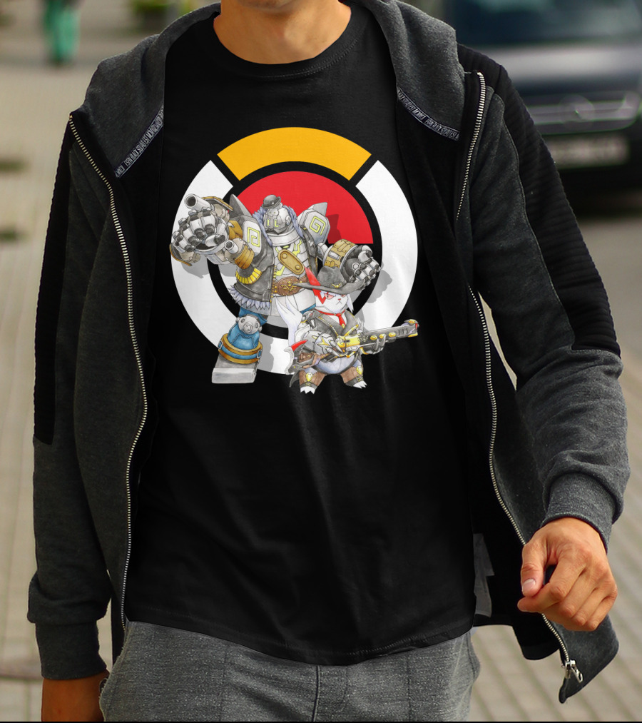 Pokemon X Overwatch Zangoose Torbjorn Mecha T-Shirt