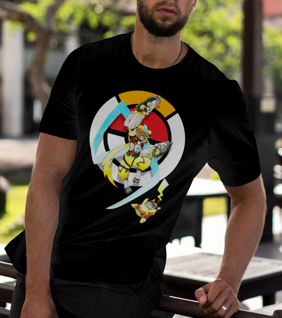 Pokemon X Zeraora X Pikachu Overwatch Style Battle T-Shirt