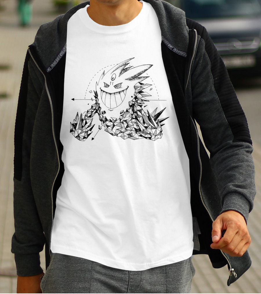 Geometric Mega Gengar Pokemon T-Shirt