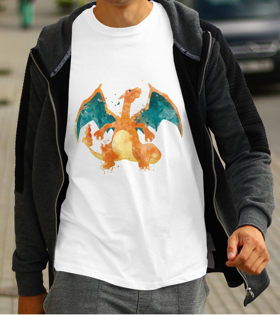 Charizard Watercolor Pokemon T-Shirt