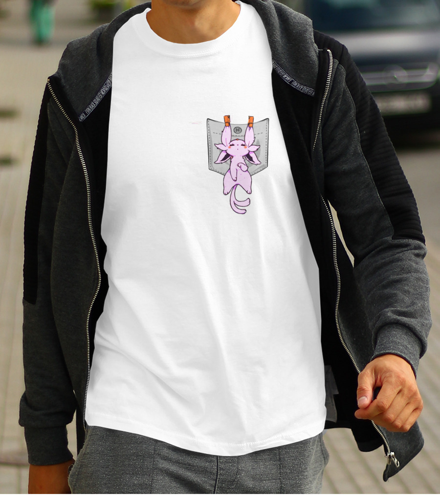 Espeon Pokemon Pocket Hanging T-Shirt