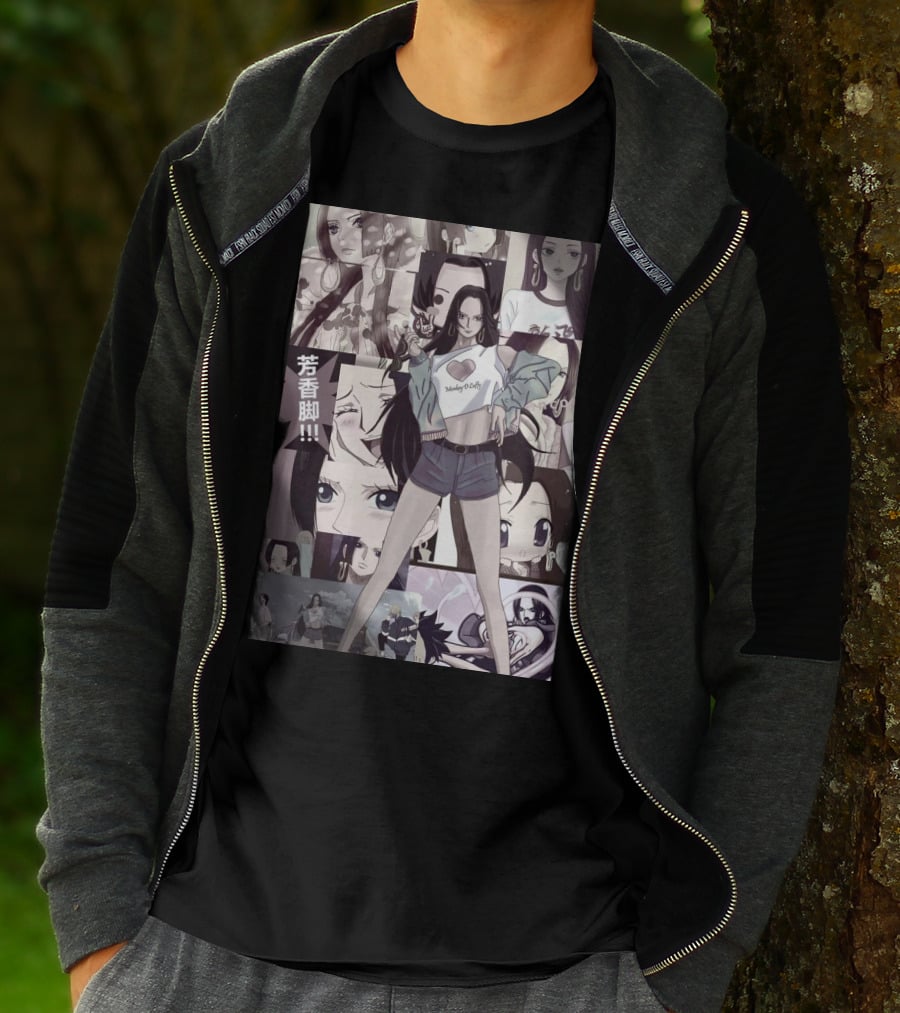 Hancock Boa Hancock Anime Collage Manga Styled Character Panels T-Shirt