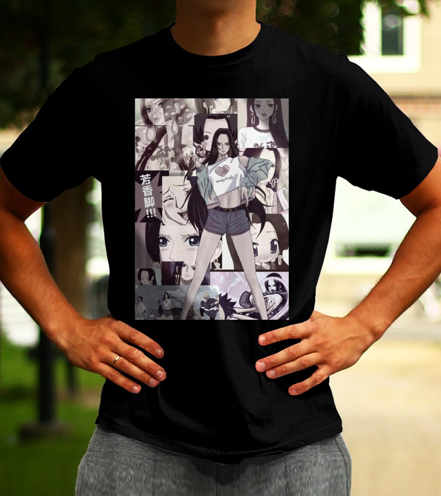 Hancock Boa Hancock Anime Collage Manga Styled Character Panels T-Shirt