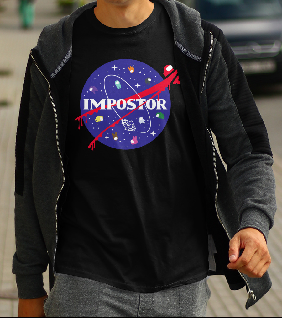 Impostor NASA Parody Among Us Crewmates In Space T-Shirt