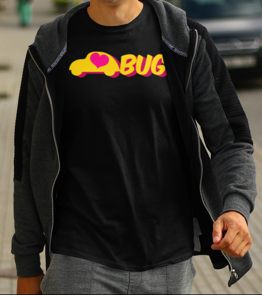 Lovve Bug Heart Car Back To School T-Shirt