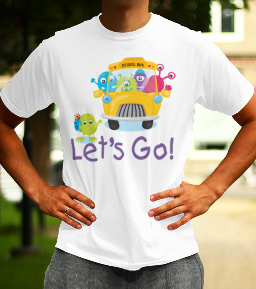 Let's Go Back To School With Colorful Monster School Bus Adventure T-Shirt