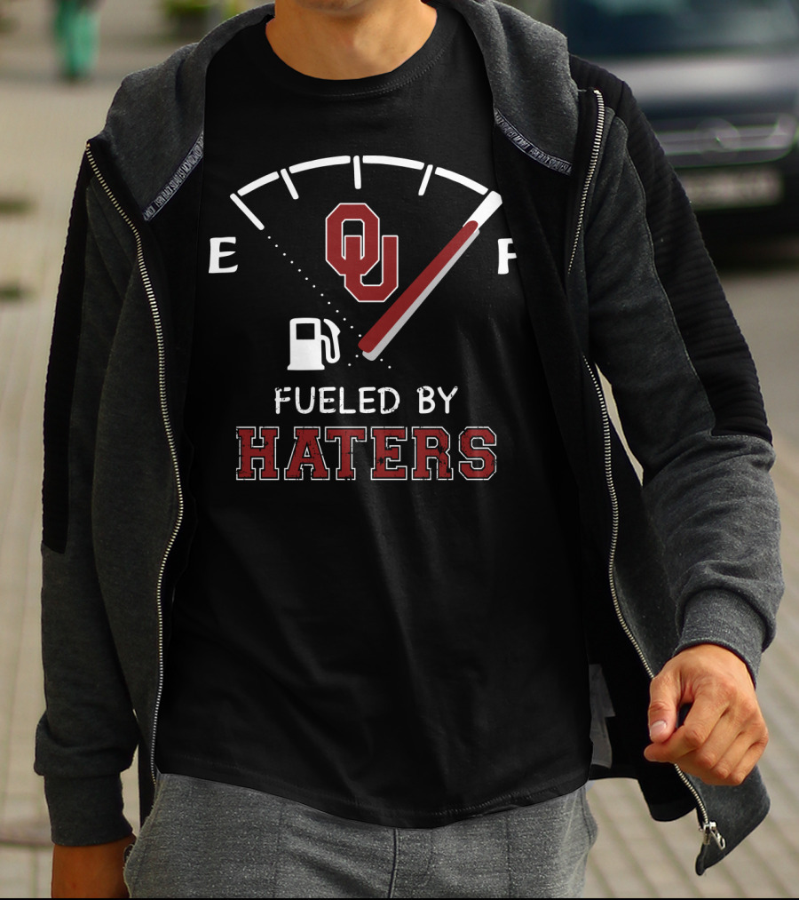 Ou Fueled By Haters Fuel Gauge T-Shirt