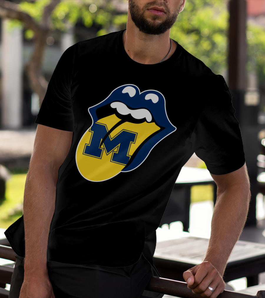 Michigan Wolverines Rolling Stones T-Shirt