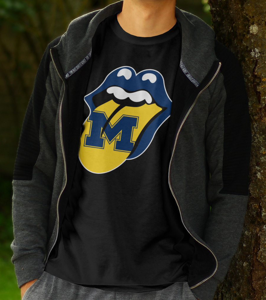 Michigan Wolverines Rolling Stones T-Shirt