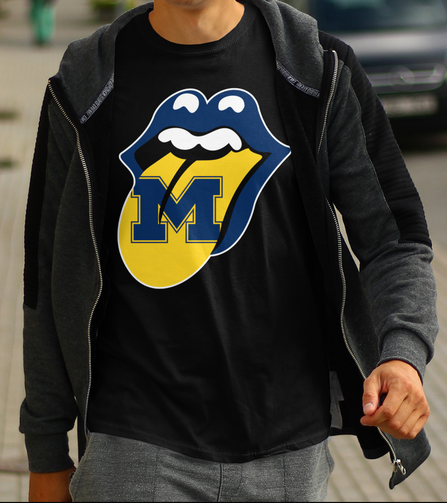 Michigan Wolverines Rolling Stones T-Shirt