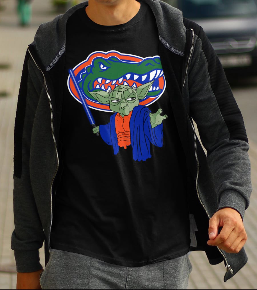 Gators Yoda Lightsaber Florida Alligator Icon Mashup T-Shirt