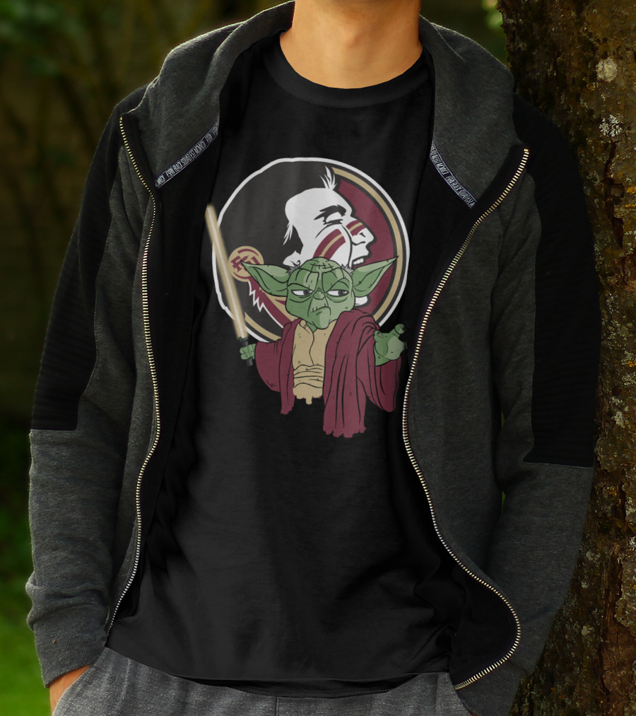 Seminoles Yoda With Lightsaber And Seminole T-Shirt