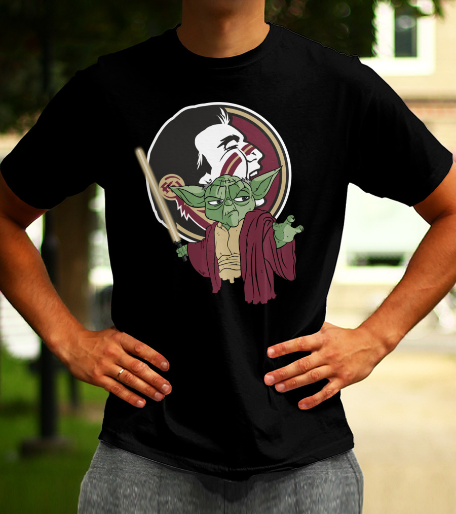 Seminoles Yoda With Lightsaber And Seminole T-Shirt