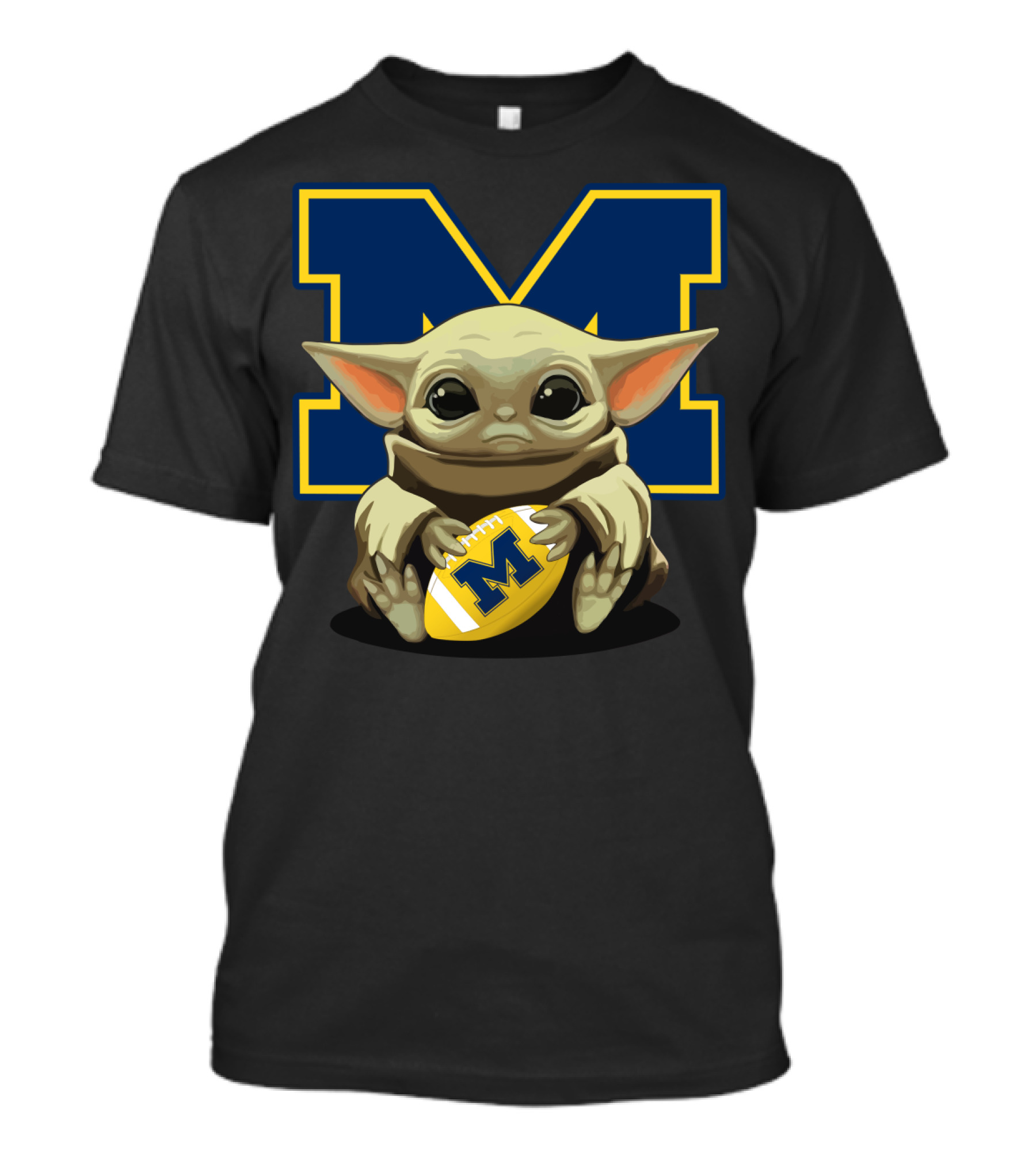 Yoda Baby M Wolverines Football T-Shirt