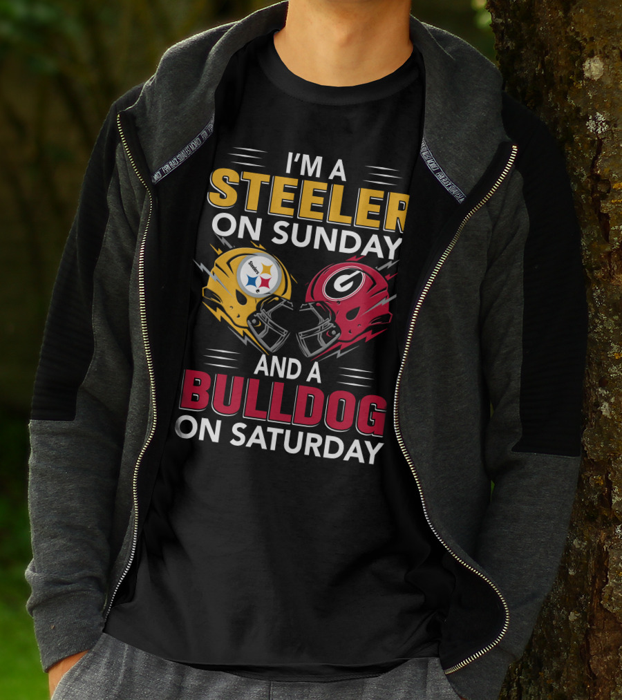 I'm A Steeler On Sunday And A Bulldog On Saturday T-Shirt