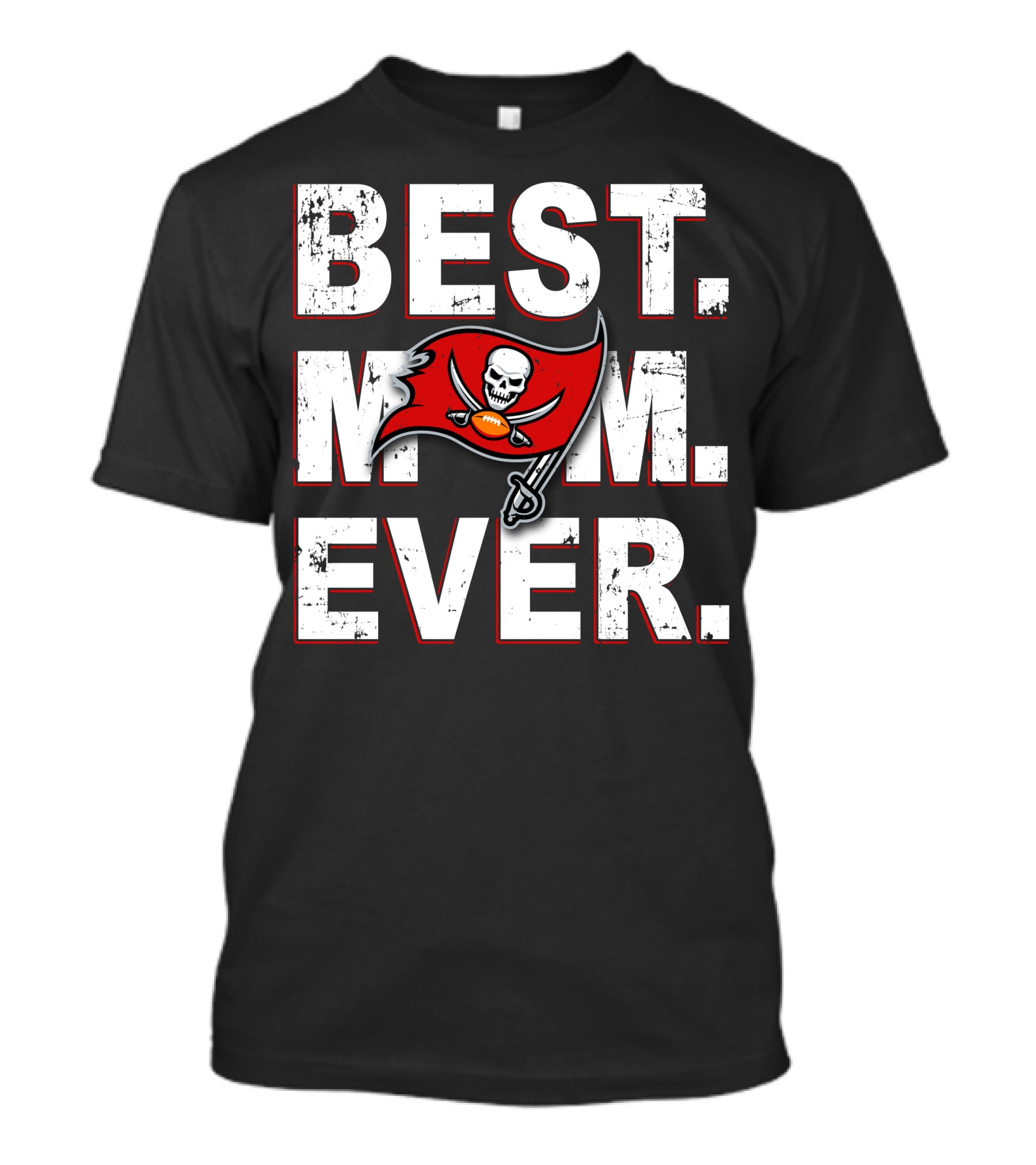 BEST MOM EVER BUCCANEERS LOGO FOOTBALL FLAG MASCOT T-Shirt