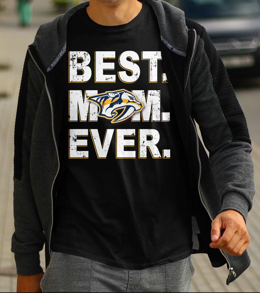 BEST MOM EVER Nashville Predators Fan Gear T-Shirt