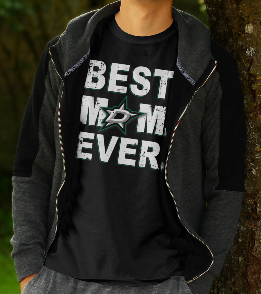 BEST MOM EVER Dallas Stars Hockey Fan T-Shirt