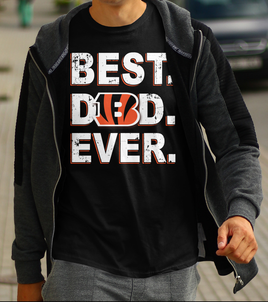 Best Dad Ever Bengals Inspired T-Shirt