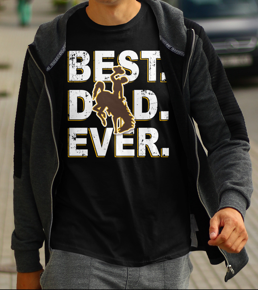 Best Dad Ever Rodeo Cowboy Silhouette T-Shirt