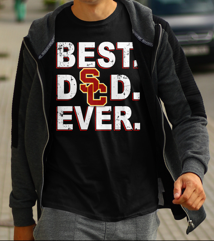Best Dad Ever Sc Trojans Football T-Shirt