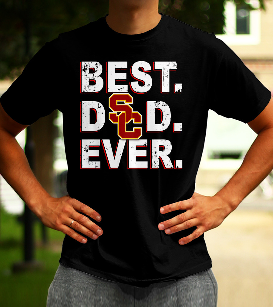 Best Dad Ever Sc Trojans Football T-Shirt