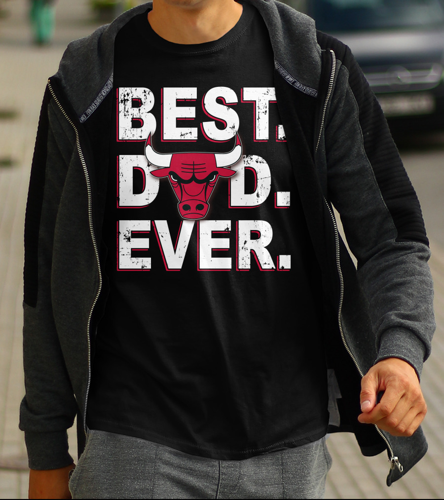 Best Dad Ever Bulls-Inspired T-Shirt