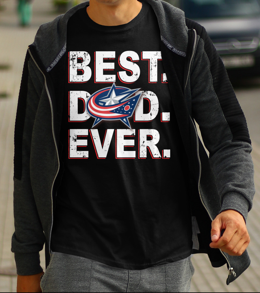 Best Dad Ever Columbus Blue Jackets T-Shirt