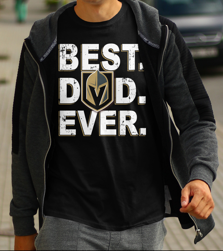 Best Dad Ever Golden Knights Inspired T-Shirt