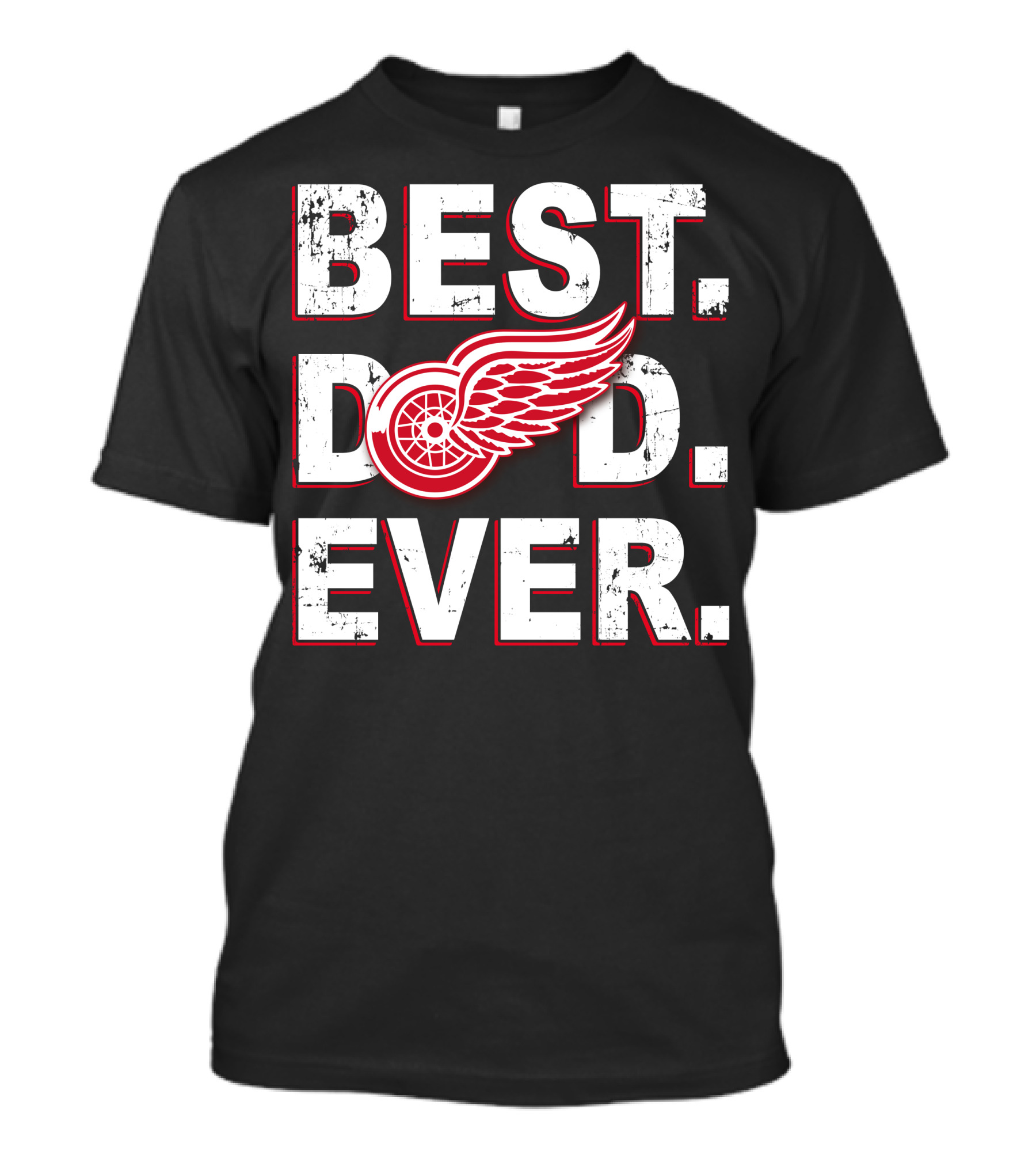 Best Dad Ever Red Wings T-Shirt