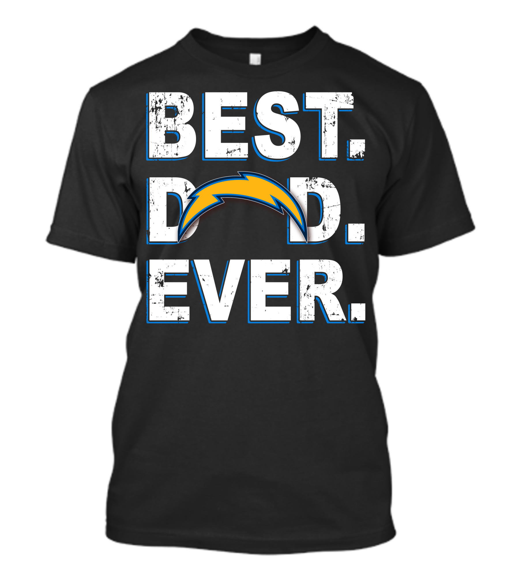 BEST DAD EVER Chargers Fan Lightning Bolt T-Shirt