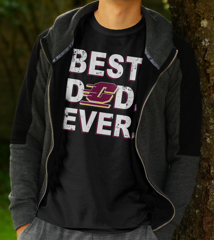 Best Dad Ever Central Michigan Chippewas T-Shirt