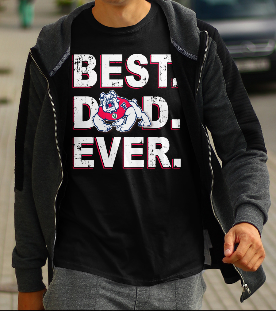 Best Dad Ever Bulldog Sports Fan T-Shirt