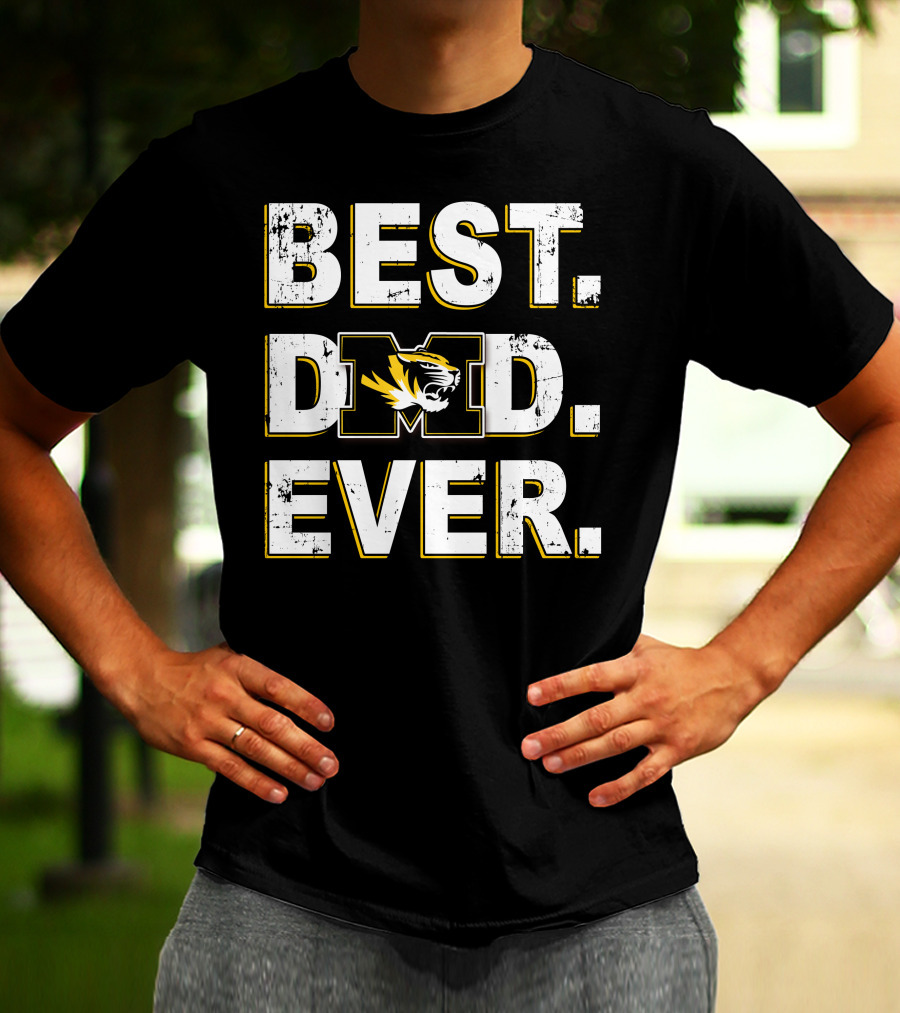 Best Dad Ever Mizzou Tigers T-Shirt