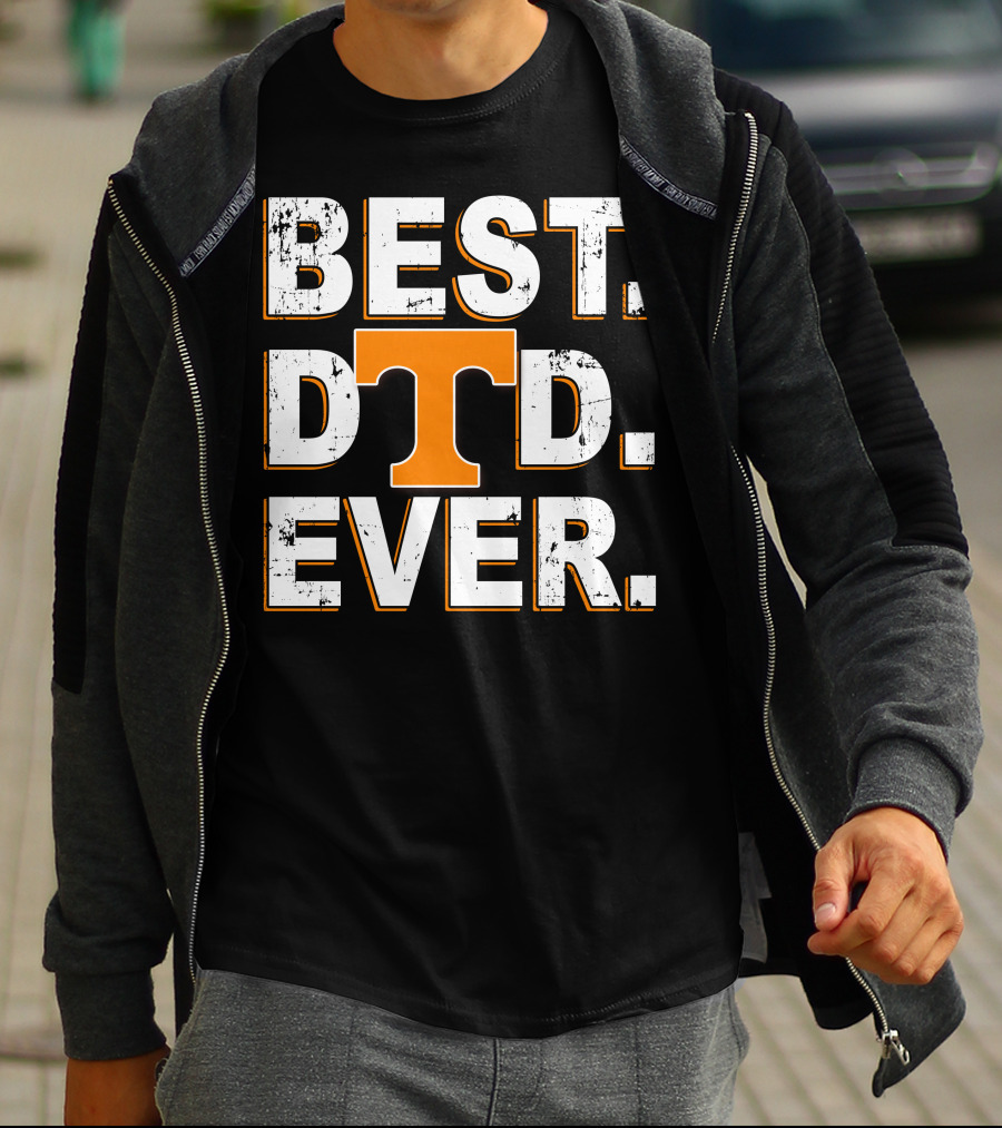 Best Dad Ever Tennessee Volunteers Fan Football T-Shirt