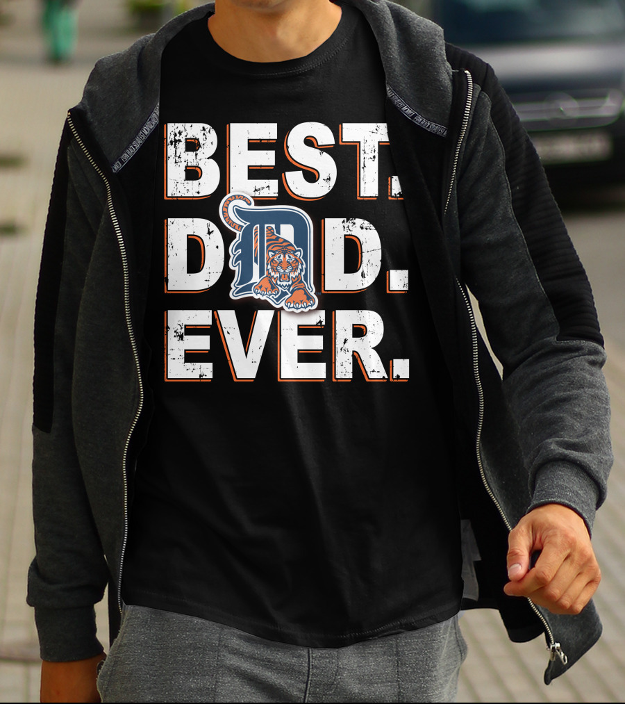 Best Dad Ever Detroit Tigers T-Shirt