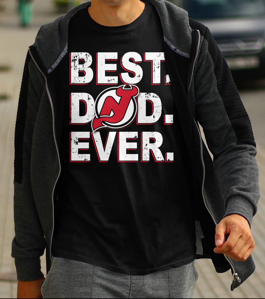 Best Dad Ever Nj Devils Fan T-Shirt
