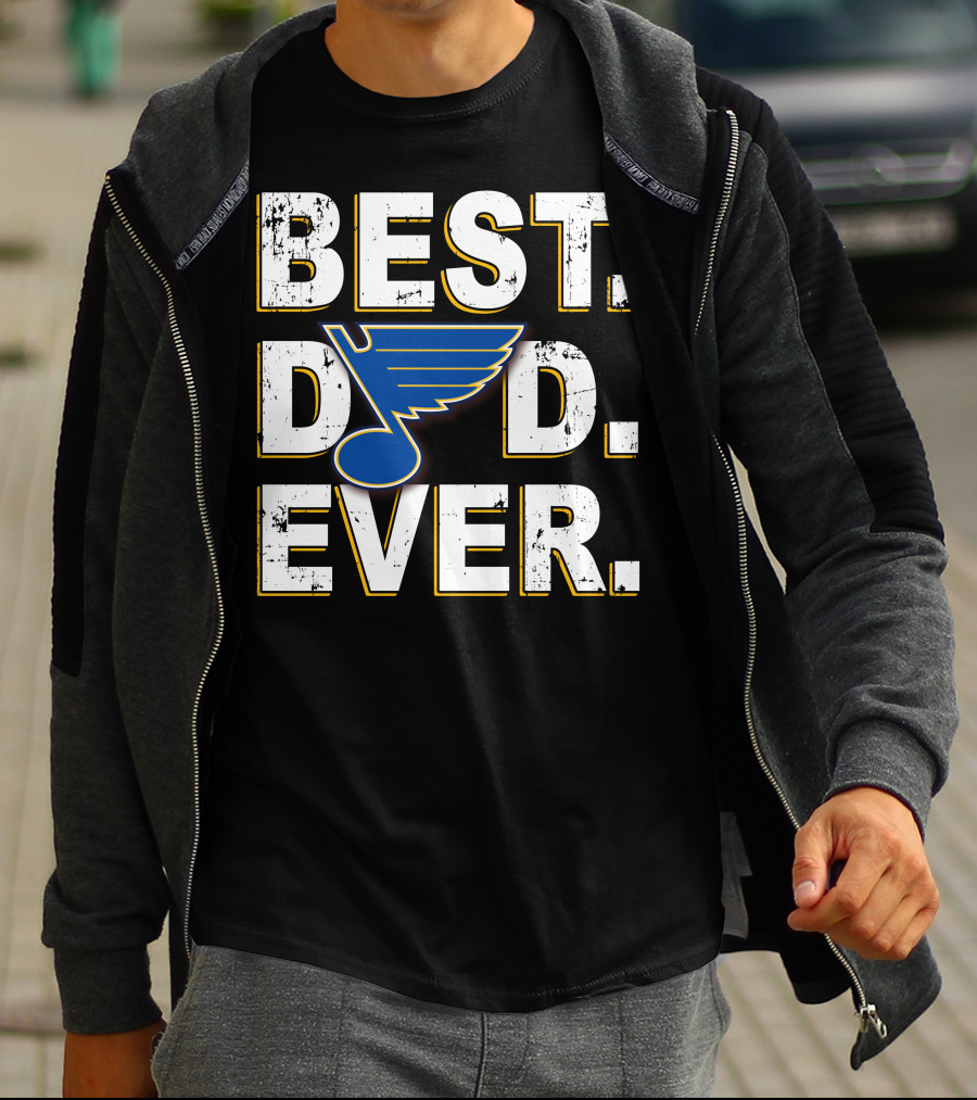 Best Dad Ever St. Louis Blues Logo T-Shirt