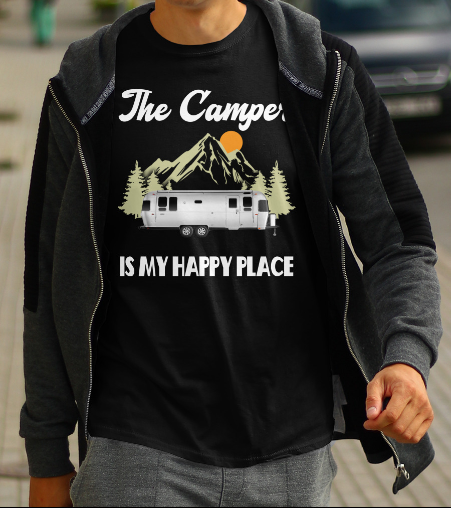 The Camper Is My Happy Place Airstream Camping Spot T-Shirt
