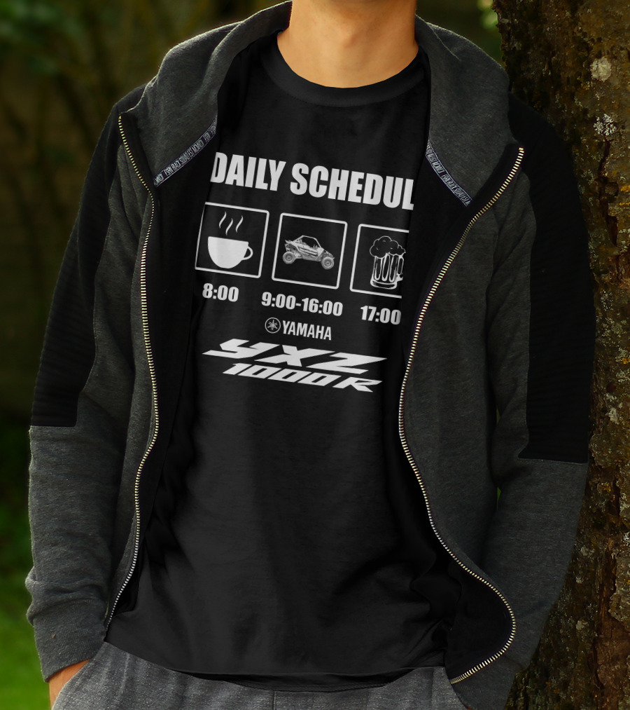 DAILY SCHEDULE YAMAHA YXZ 1000R COFFEE OFF-ROAD BEER T-Shirt