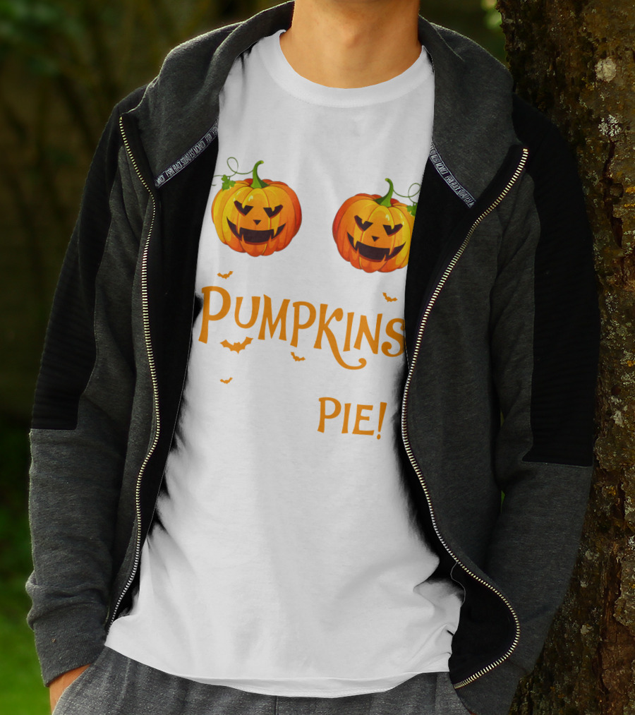 Pumpkins You Should See My Pie With Halloween Jack-O'-Lanterns And Bats T-Shirt