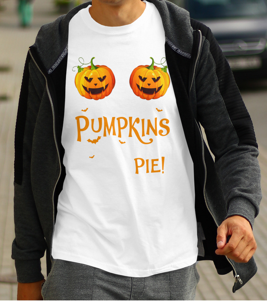Pumpkins You Should See My Pie With Halloween Jack-O'-Lanterns And Bats T-Shirt
